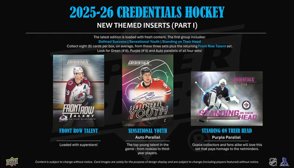 2025-26 UD Credentials Hockey Hobby Box
