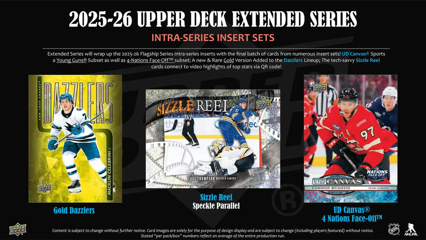 2025-26 Upper Deck UD Extended Series Hockey Blaster Value Box