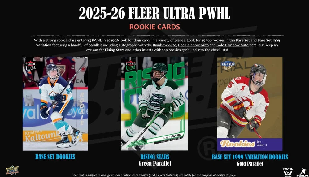 2025-26 UD Fleer Ultra PWHL Hockey Hobby Box *Contact for Pricing & Availability