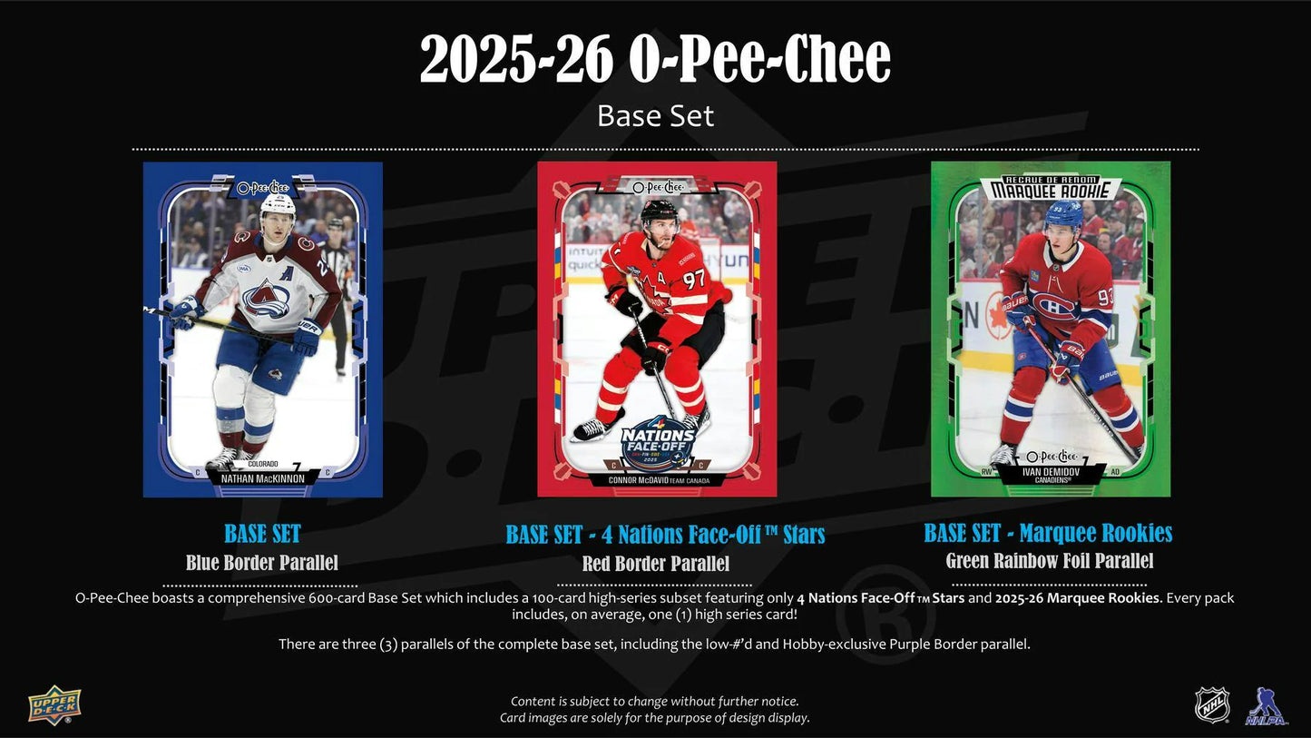 2025-26 OPC O-Pee-Chee Hockey Hobby Box (Case of 16)