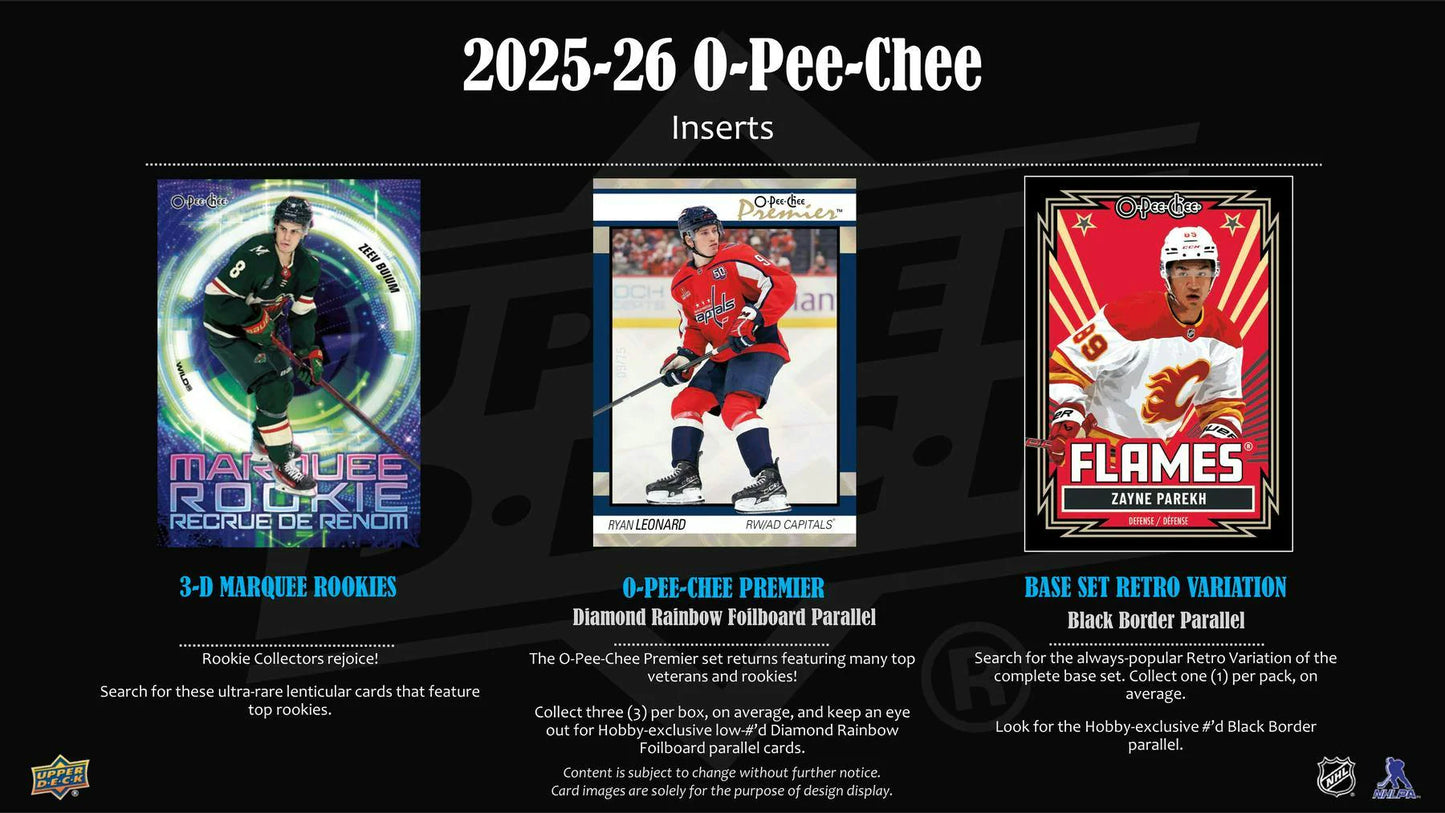 2025-26 OPC O-Pee-Chee Hockey Hobby Box (Case of 16)