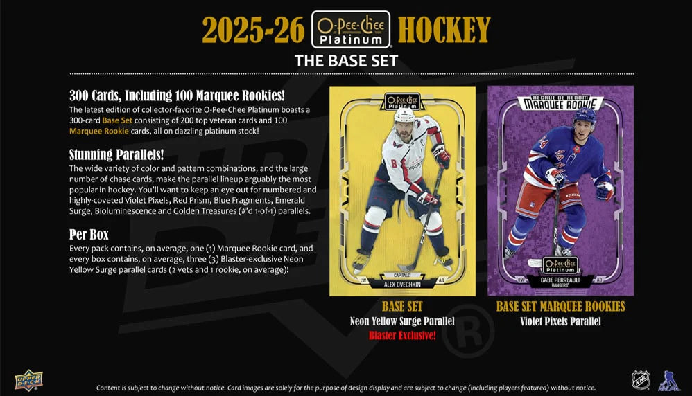 2025-26 O-Pee-Chee Platinum Hockey Hobby Blaster