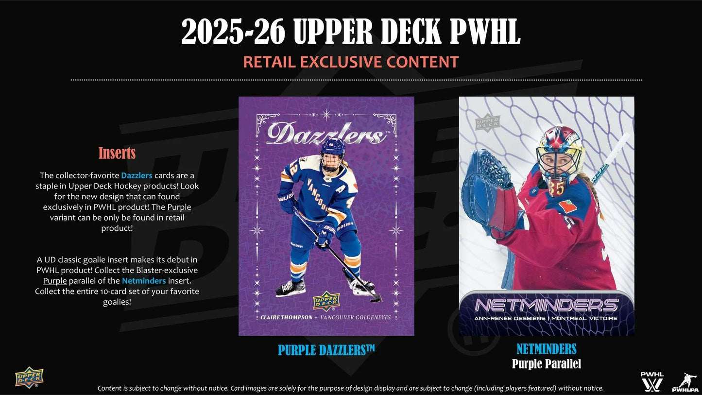 2025-26 Upper Deck UD PWHL Women's Hockey Blaster Box