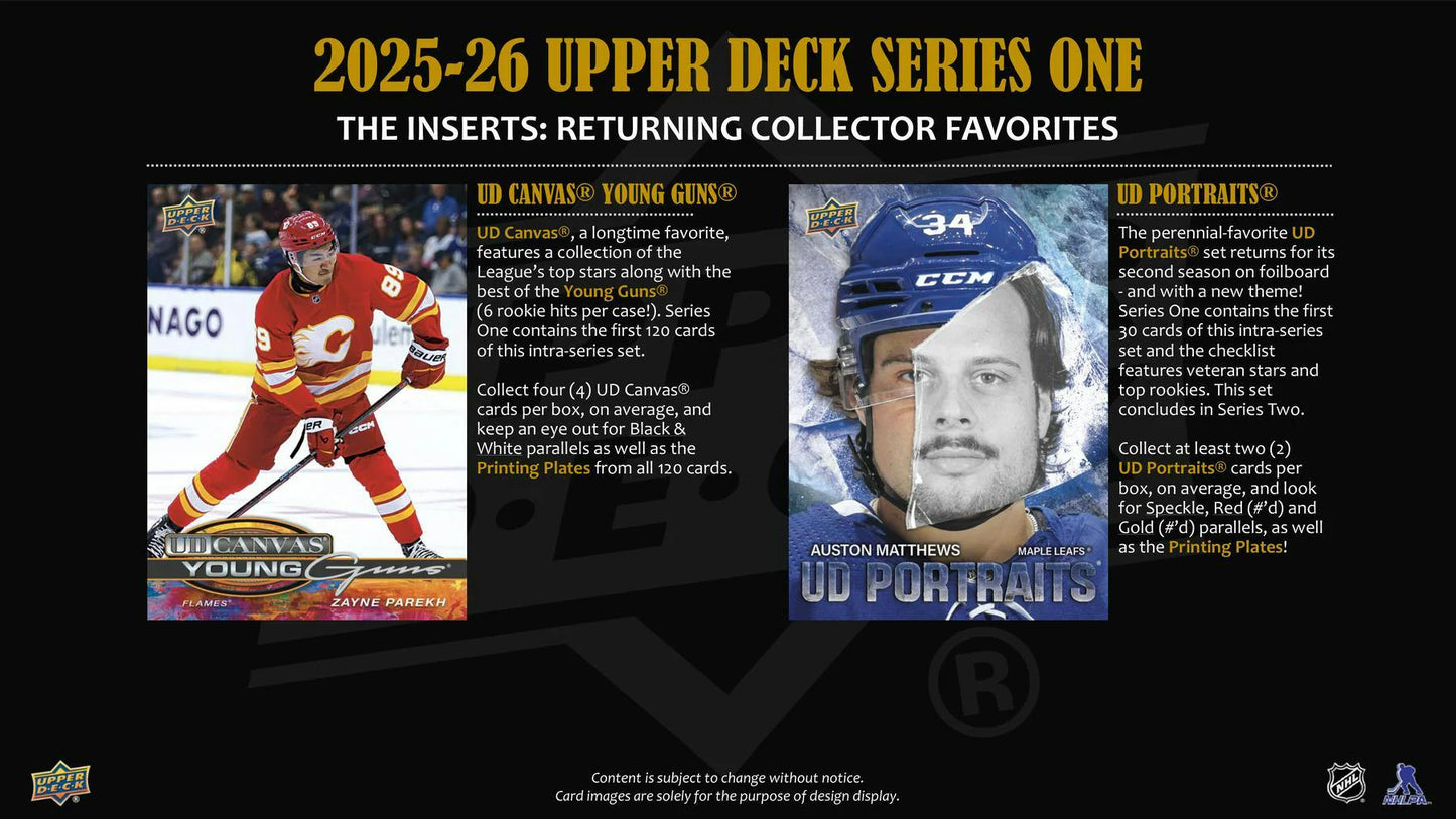 2025-26 Upper Deck UD Series 1 Hockey Hobby Box