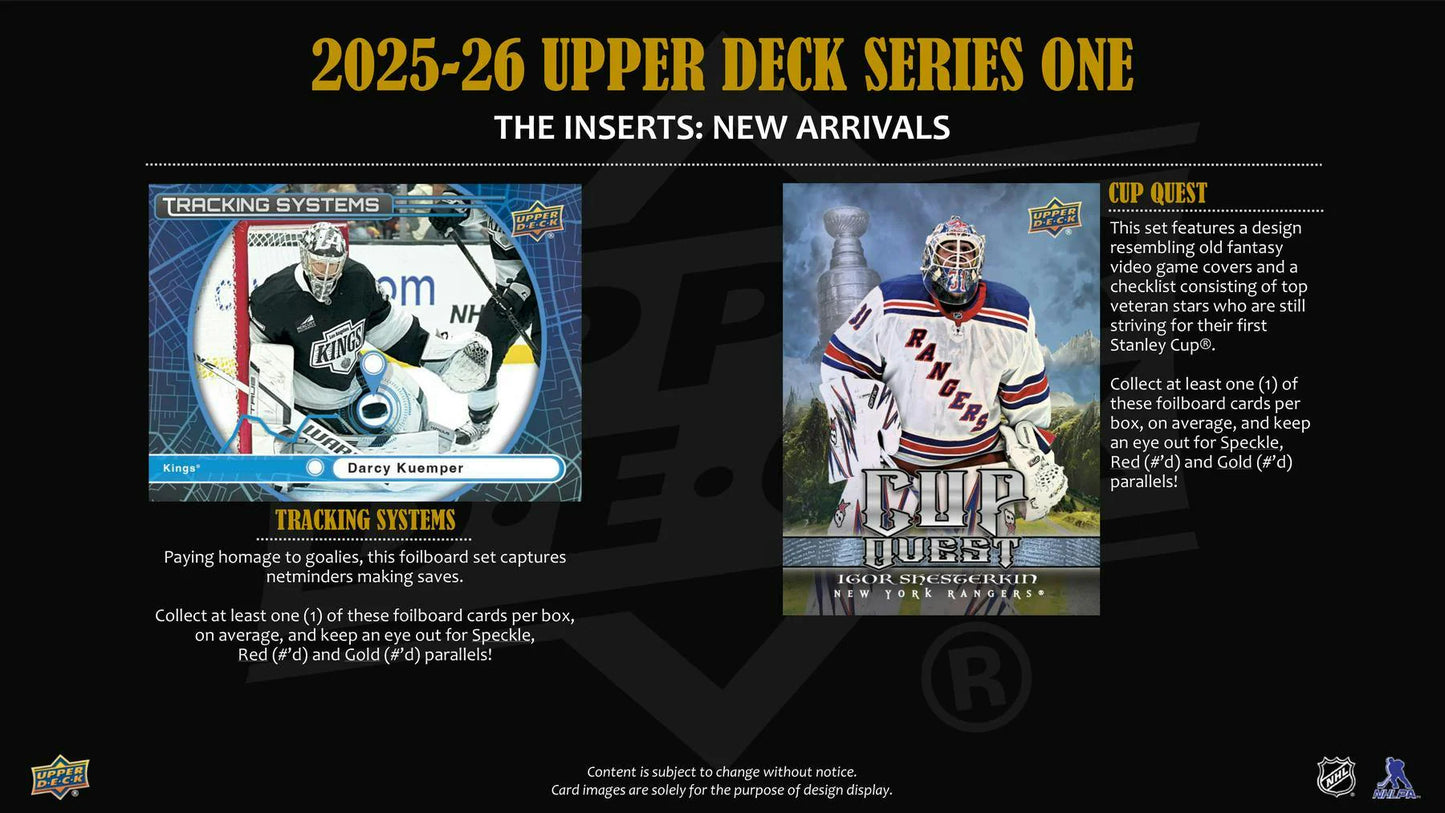 2025-26 Upper Deck UD Series 1 Hockey Hobby Box
