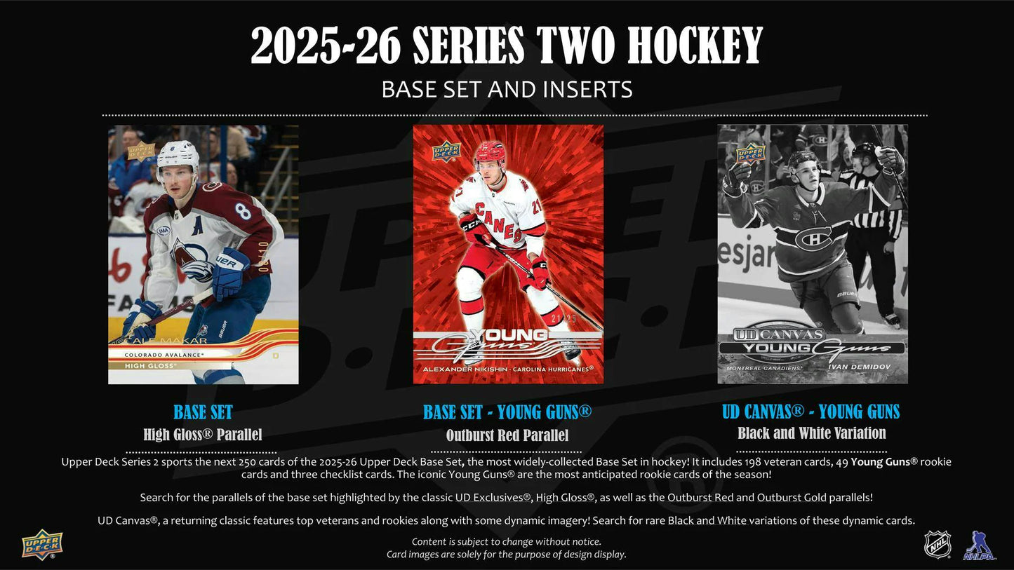 2025-26 Upper Deck UD Series Two 2 Hockey Hobby Box