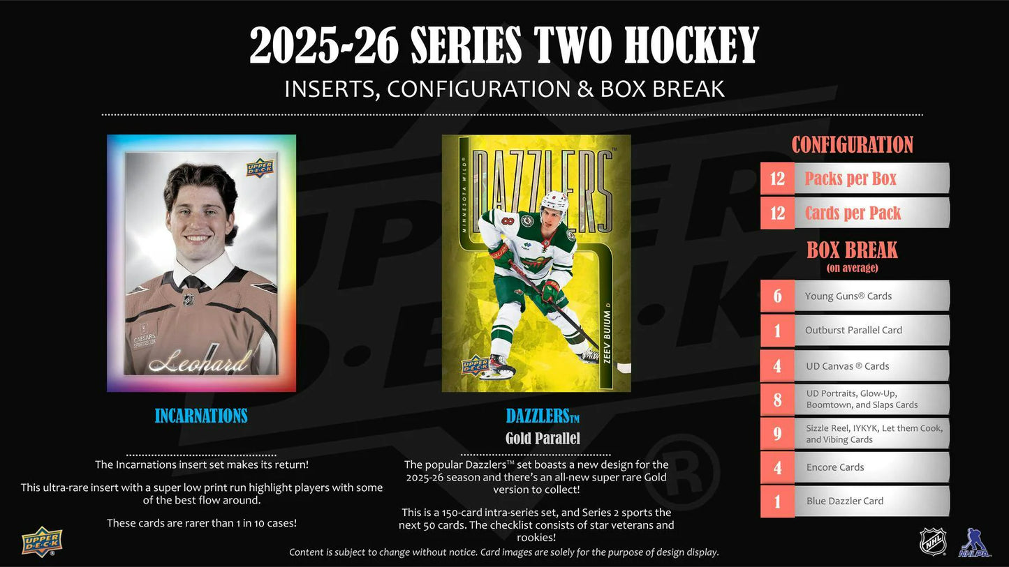 2025-26 Upper Deck UD Series Two 2 Hockey Hobby Box