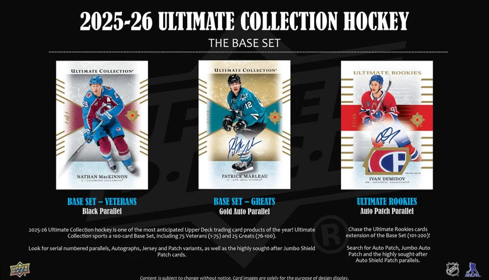 2025-26 Ultimate Collection Hockey Hobby Box - CONTACT STORE FOR PRICING