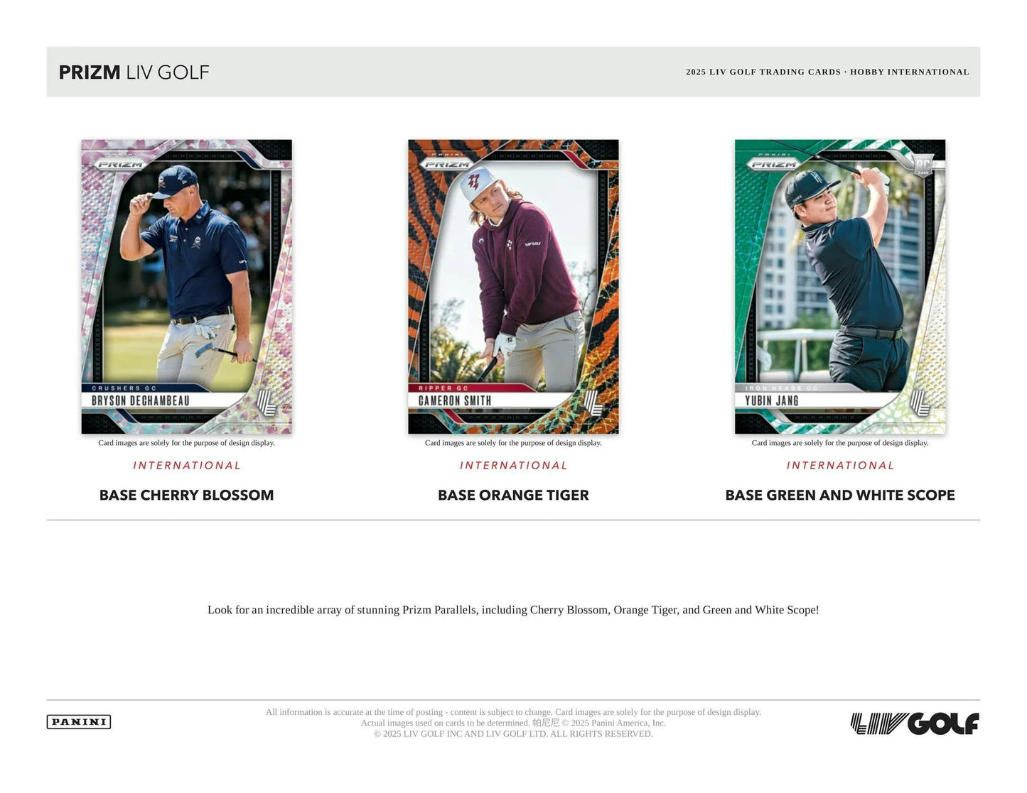 2025 Panini Prizm LIV Golf International Box