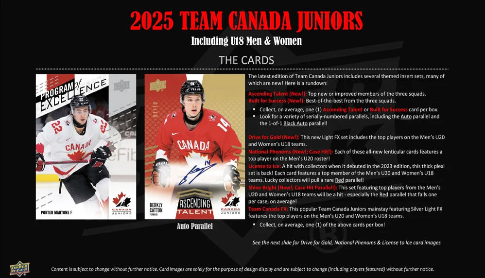 2025 Upper Deck Team Canada Juniors Hobby Box