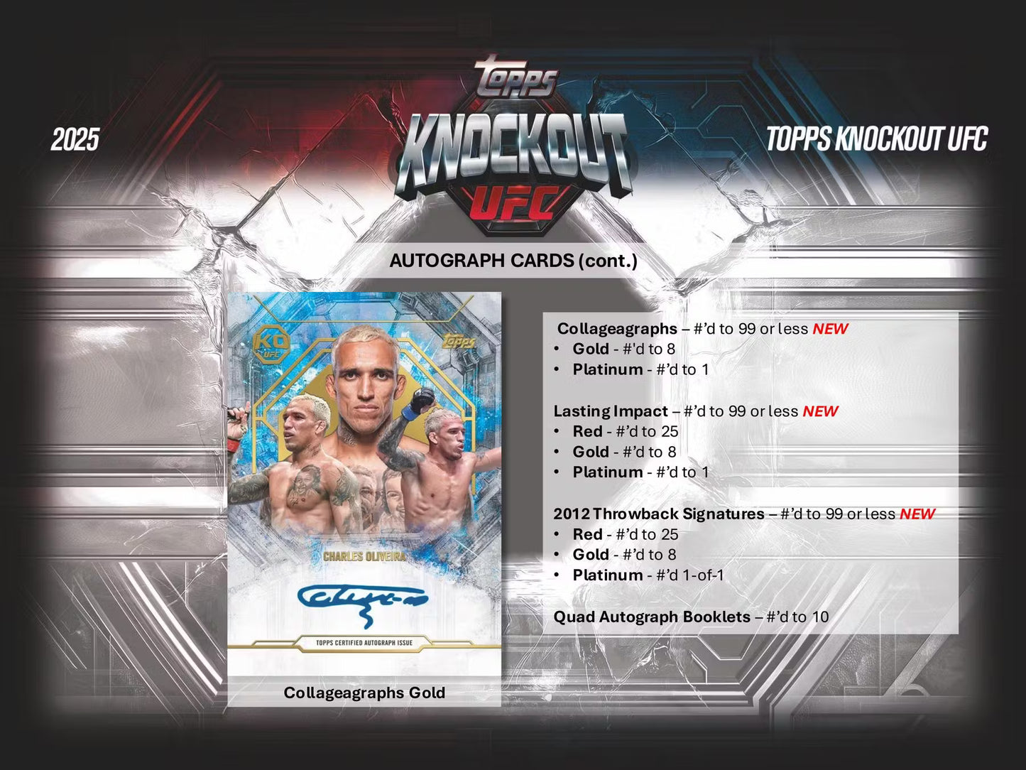 2025 Topps KNOCKOUT UFC Hobby Box