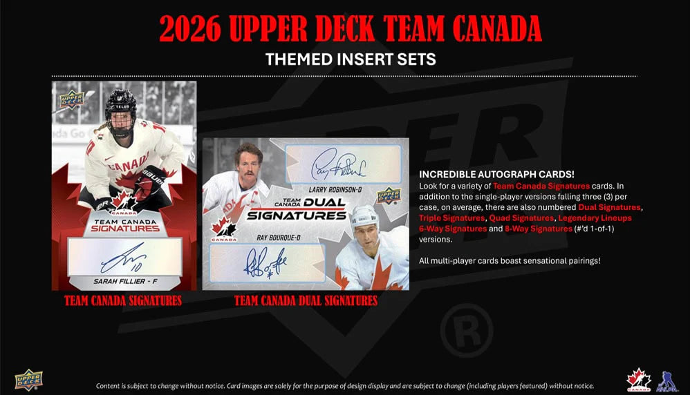 2026 Upper Deck Team Canada Hobby Box