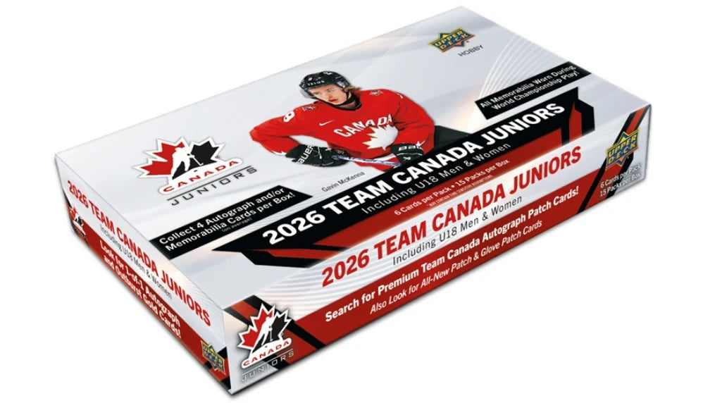 Pre Order * 2026 Upper Deck Team Canada Juniors Hobby Box - CONTACT FOR PRICING