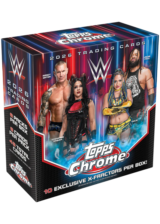 2026 WWE Topps Chrome Wrestling MEGA Box Trading Cards