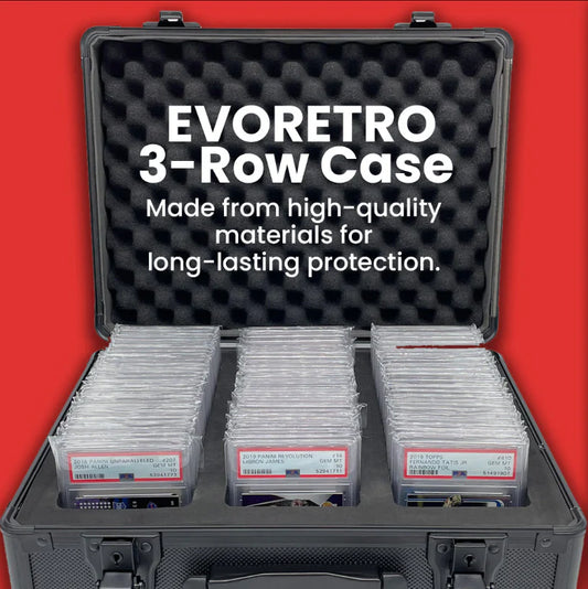 Graded Pokémon Cards Locking / Latching Card Case - 3 Row Carrying Case EvoRetro