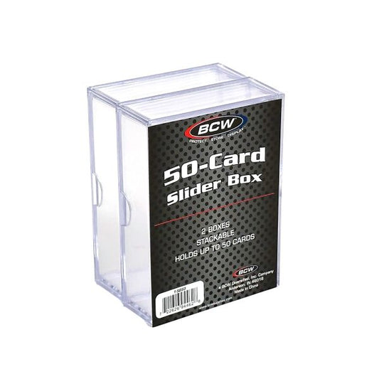 Slider Plastic Storage Box 50 card - 2 pack - BCW