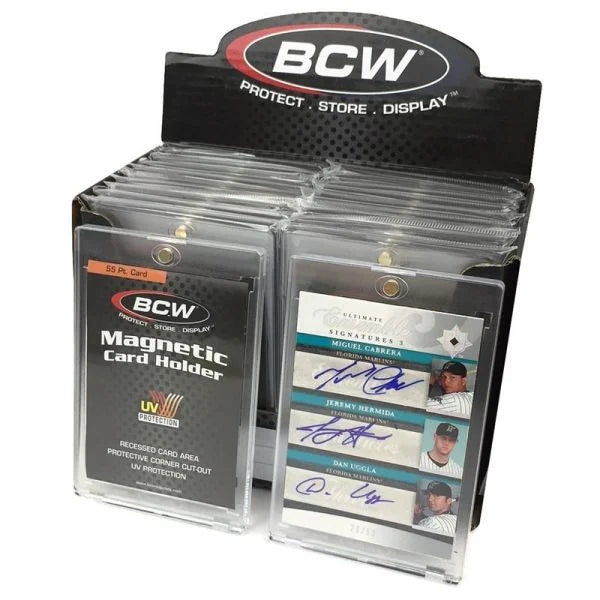 One Touch Magnetic Card Holders - 55Pt Case of 180 - BCW