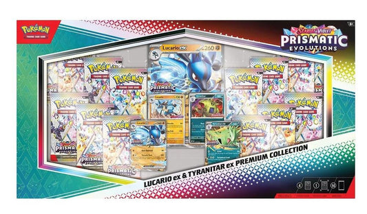 Pokémon - PRISMATIC EVOLUTIONS  Lucario ex & Tyranitar ex Premium Collection