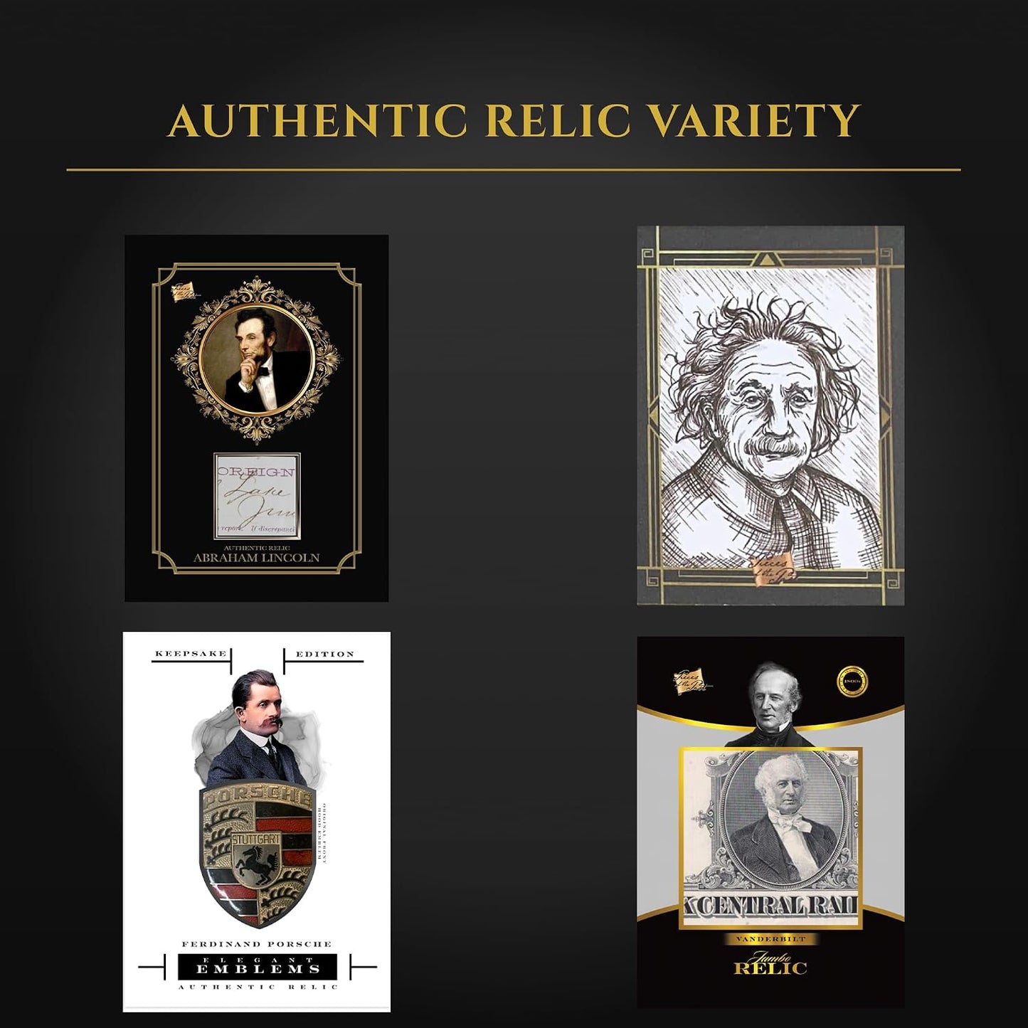 Pieces of the Past One Time Series 1 Edition Trading Card Box, 2 Packs Per Box, 2 Guaranteed Authentic Relic Cards, 10+ Relic Types Including Cut Autographs and Handwriting