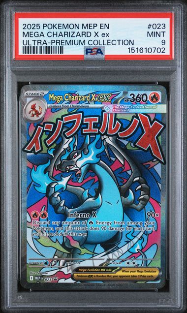 PSA 9 Mint Mega Charizard X ex 023 Pokemon Mega Evolutions Promo