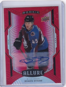 Bowen Byram Red Rainbow Rookie Auto Card #149 2020-21 Upper Deck Allure Rookie Card RC Colorado Avalanche