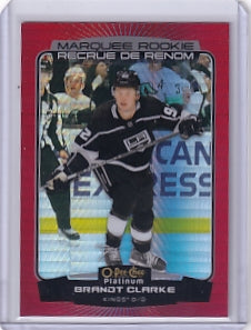 Brandt Clarke Red Prism Marquee Rookie 048/199 2022-23 O-Pee-Chee Platinum Rookie Card RC Los Angeles Kings