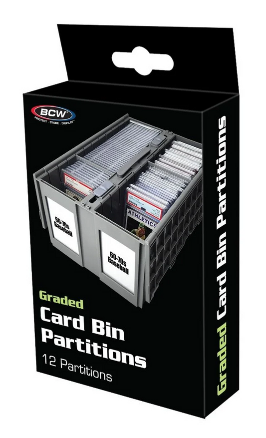 Graded Card Bin Partitions Dividers