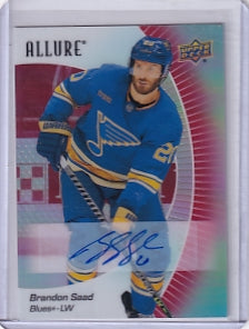 Brandon Saad Red Rainbow Auto Card #52 2023-24 Upper Deck Allure St. Louis Blues