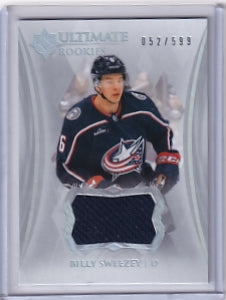 Billy Sweezey Ultimate Rookie Jersey 052/599 Card #149 2023-24 Upper Deck Ultimate Collection Rookie Card RC Columbus Blue Jackets