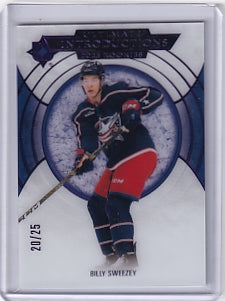 Billy Sweezey Ultimate Introductions Purple 20/25  Rookie Card UI-26 2023-24 Upper Deck Ultimate Collection Rookie Card RC Columbus Blue Jackets