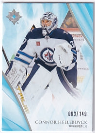 Connor Hellebuyck Base 003/149 Card #12 2023-24 Upper Deck Ultimate Collection Winnipeg Jets