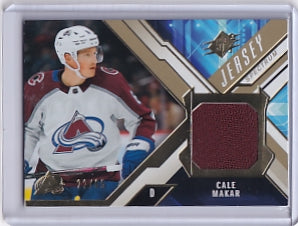 Cale Makar SPX Jersey Spectrum Gold 22/65 Card J-CA 2021-22 Spx Colorado Avalanche