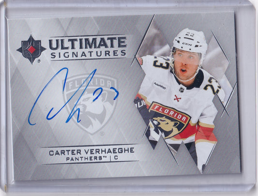 Carter Verhaeghe Ultimate Signatures Auto Card US-CV 2023-24 Upper Deck Ultimate Collection Florida Panthers