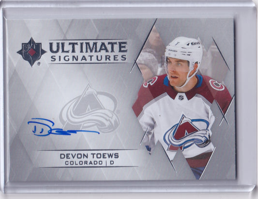 Devon Toews Ultimate Signatures Auto Card US-DT 2023-24 Upper Deck Ultimate Collection Colorado Avalanche