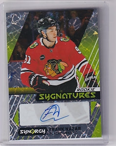 Frank Nazar Rookie Sygnatures Auto Card SR-FN 2024-25 Upper Deck Synergy Rookie Card RC Chicago Blackhawks