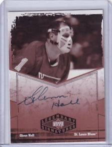 Glenn Hall Legendary Signatures Auto Card HH 2004-05 Upper Deck Legendary Signatures St. Louis Blues