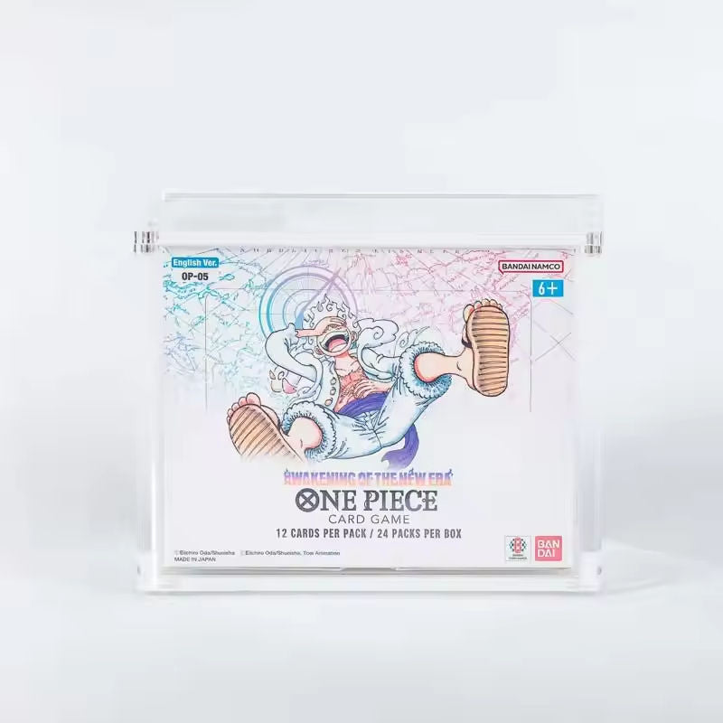 One Piece Booster Box Magnetic Acrylic Display Case - Overtime Supplies