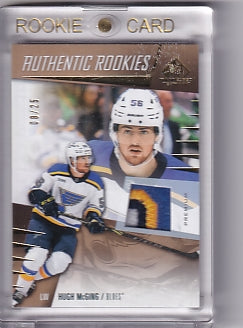 Hugh McGing Authentic Rookies Gold Patch 08/25 Card #212 2023-24 Sp Game Used Rookie Card RC St. Louis Blues