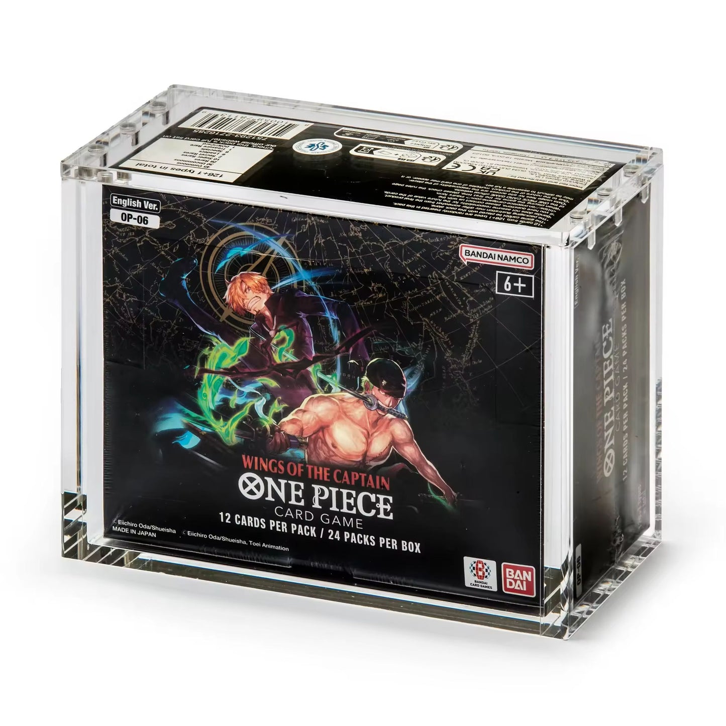 One Piece Booster Box Magnetic Acrylic Display Case - Overtime Supplies