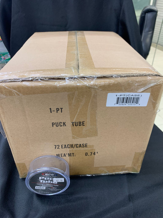 Hockey Puck Round Tube Holder Case of 72 - BCW