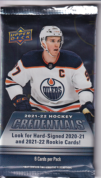 2021-22 UD Credentials Hockey Hobby Pack