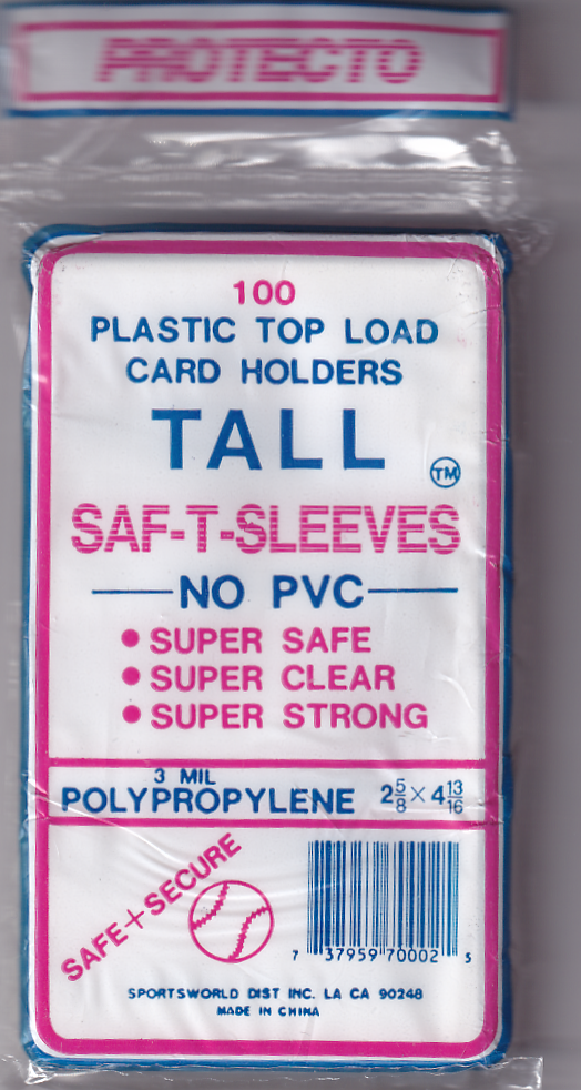 Soft Sleeves Tall Boy- 100 pack - (AKA Penny Sleeves) - Protecto