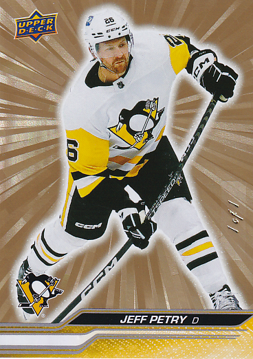 Jeff Petry 2023-24 Upper Deck UD Outburst GOLD 1/1 Pittsburgh Penguins