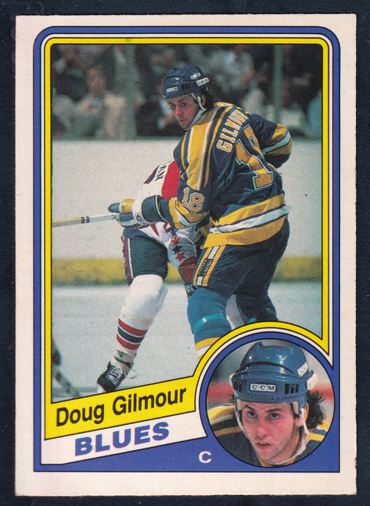 Doug Gilmour O-Pee-Chee Rookie Card #185 St. Louis Blues OPC RC