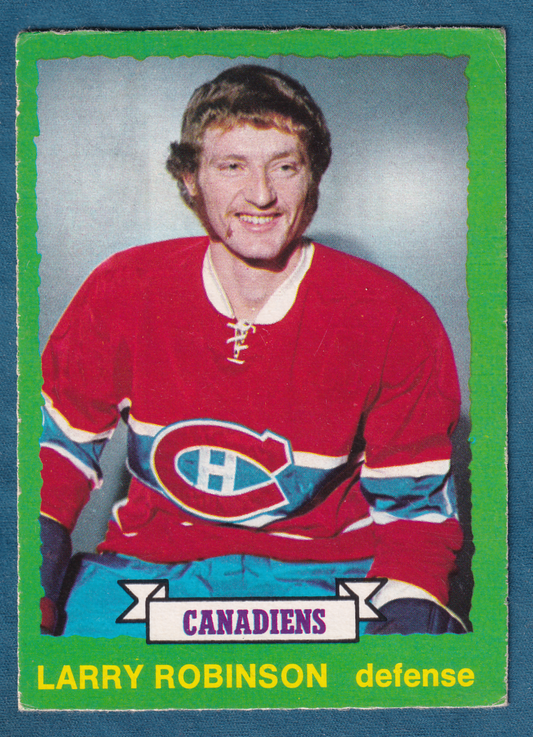 LARRY ROBINSON 1973-74 O-Pee-Chee Rookie Card # 237 Montreal Canadiens OPC RC (SHORT)