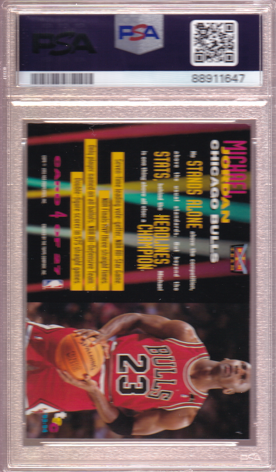 Michael Jordan 1993-94 Topps Stadium Club Beam Team #4 PSA 8 Chicago Bulls