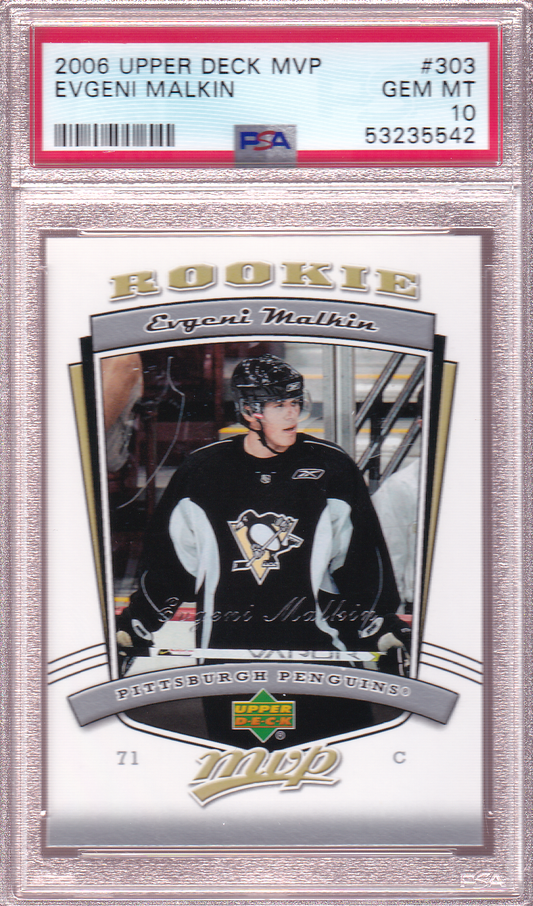 Evgeni Malkin 2006-07 UD MVP Rookie Card RC #303 PSA 10 Pittsburgh Penguins