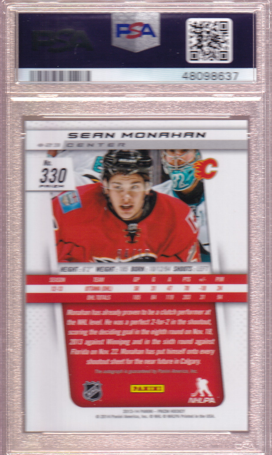 Sean Monahan Panini Prizm Update Rookie Anthology Gold Auto 04/10 PSA 10 Rookie Card RC  #330 Calgary Flames