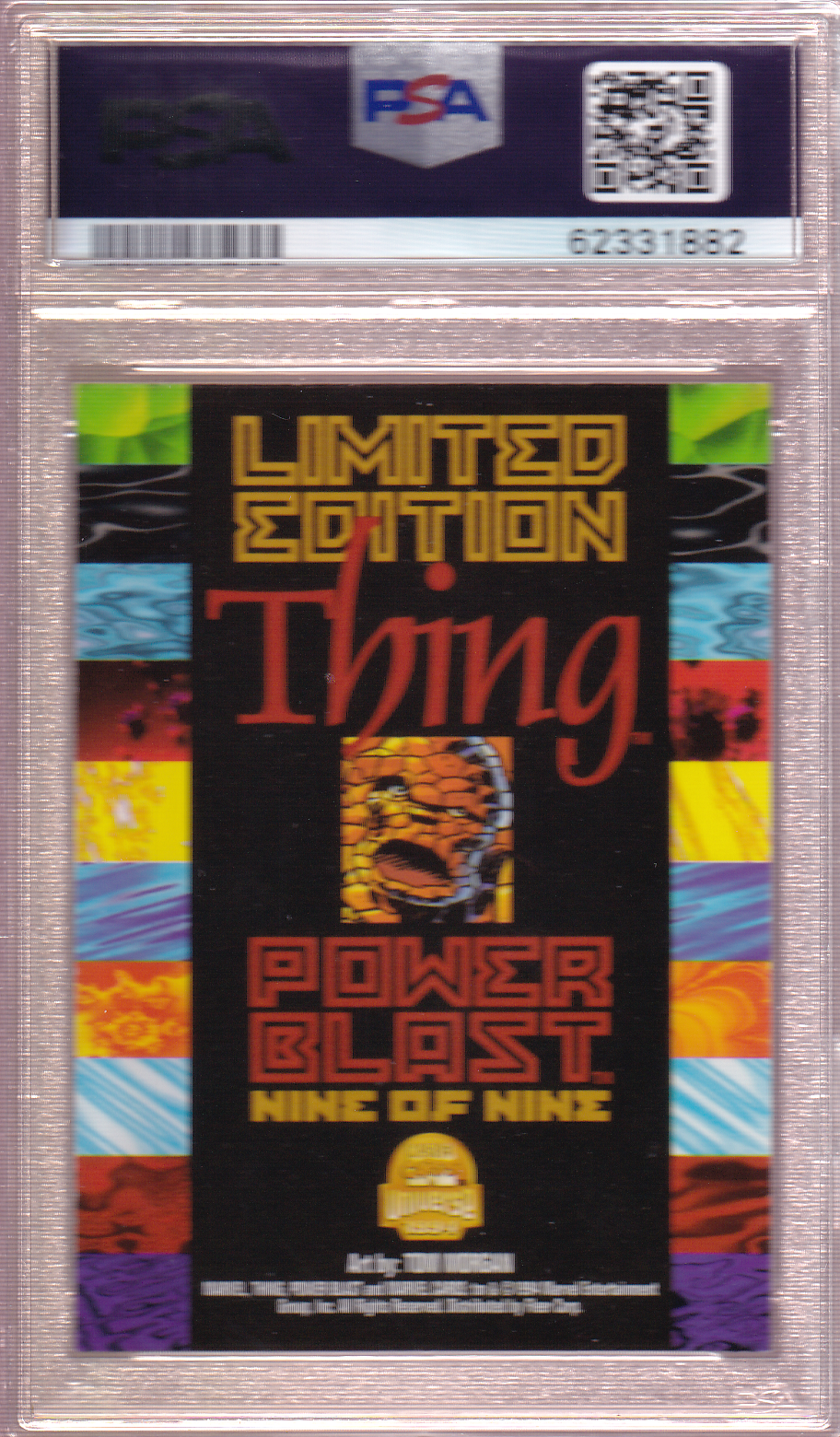 Thing  1994 Marvel Universe #9 Power Blast PSA 9