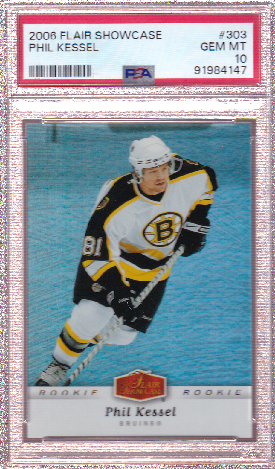 Phil Kessel 2006-07 Flair Showcase Rookie Card RC #303 PSA 10 Boston Bruins